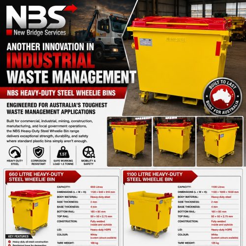 NBS STEEL WHEELIE BINS